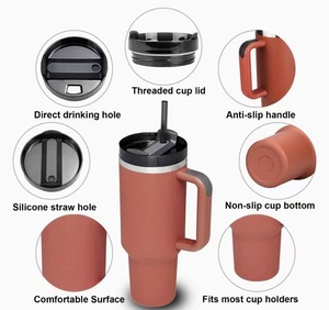 Pop Gift Tumbler 40oz Keep Warm Iced Adventure Vaso de viaje con asa y pajita Deportes Fitness Party Coffee Tea Mug - Product Image 6