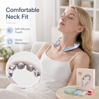 Masseur de cou portable avec chaleur et impulsions électriques, appareil de massage multi-points rechargeable pour le massage des épaules et du cou