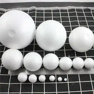 1-60cm ईपीएस मोती स्टायरोफोम गेंद सफेद DIY polystyrene फोम ठोस खोखले आधा गेंद बड़े