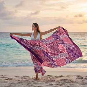 Pareo de Playa Premium de Batik Indonesio de Una Pieza, Ligero, Suave, de Rayón, para Mujer, a la Moda, para Nadar, Tradicional, de Secado Rápido - Product Image 6