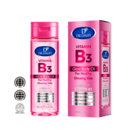 Huile pour le corps éclatante Dr.DAVEY Vitamine B3 200ml, huile de rose musquée à la niacinamide, huile hydratante et éclaircissante pour le soin de la peau du corps