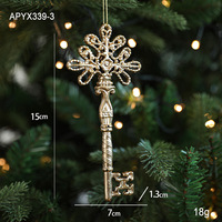 Nouvelles décorations de Noël dorées, décorations électro-plaquées pour sapin de Noël, flocons de neige et cerfs, fournitures de Noël