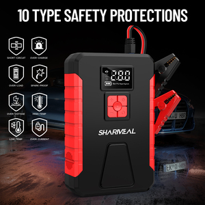 8000mah kapasiteli tepe <span class=keywords><strong>Jump</strong></span> atlama marş hava kompresörü 150 psi taşınabilir araba acil durum araçları lastik şişirme - Product Image 4