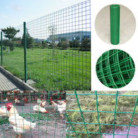 Clôture en treillis soudé de calibre 6, revêtement PVC vert, clôture de jardin en plastique, treillis soudé 2x2