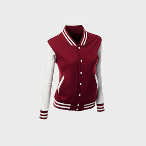 Chaqueta OEM Versity para mujer disponible en venta al por mayor, chaqueta Versity transpirable de tendencia superior con logotipo personalizado - Product Image 1