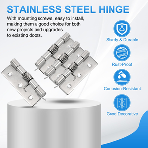 2 charnières à ressort, charnières de porte à fermeture automatique de 2,5 pouces, charnières de porte petites en acier inoxydable 304 avec vis pour porte d'armoire - Product Image 3