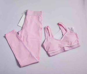 Conjunto de Yoga de 2 Piezas para Mujer, Camiseta Corta Ajustada de Alta Calidad, Sin Costuras, Acanalada, para Yoga y Pilates, Diseño Personalizado 2026 - Product Image 5