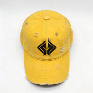 Gorra <span class=keywords><strong>de</strong></span> Béisbol <span class=keywords><strong>de</strong></span> 6 Paneles <span class=keywords><strong>de</strong></span> Algodón Velour Desgastado, Estilo Dad Hat, Color Sólido, con Logotipo Bordado, para Uso Diario, Formal y <span class=keywords><strong>de</strong></span> Ocio - Product Image 3