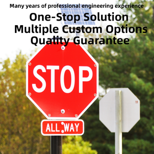 Segnali Stradali Personalizzati con Linee Blu e Gialle, Cerchi Rossi e Bianchi, <span class=keywords><strong>Divieto</strong></span> <span class=keywords><strong>di</strong></span> Svolta e Parcheggio - Product Image 5