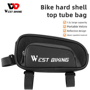 Sacoche de cadre de vélo WEST BIKING en cuir avec écran tactile, trou pour écouteurs, 7 pouces, étanche, grande capacité - Product Image 3