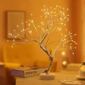 Светящаяся Светодиодная лампа «сделай сам» на батарейках/с питанием от USB, декоративная искусственная лампа на дерево для гостиной, спальни, Рождества, свадьбы
