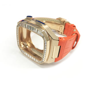 Funda de acero para reloj, <span class=keywords><strong>descuento</strong></span> de 44mm, con incrustación de piedra de cristal, Appl <span class=keywords><strong>Watch</strong></span>, 316L, para appll I <span class=keywords><strong>Watch</strong></span> 4/5/6 - Product Image 1