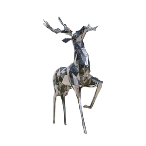 Park and garden metal stainless steel decoration animal sculpture modern life size bronze deer garden statues - Product Image 3