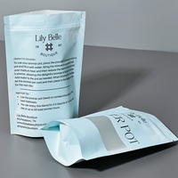 Pochette pour sac de café en papier kraft avec fermeture à glissière refermable personnalisée Sachets de thé Emballage de stockage des aliments Pochette à fermeture éclair avec fenêtre