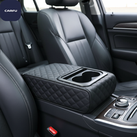 CARFU AC-2111 Coussin universel en cuir pour accoudoir de voiture avec double porte-gobelets – Vente en gros d'usine depuis 26 ans – Coussin d'accoudoir de console
