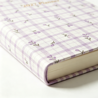 Agenda 2027 relié en cuir A5, carnet à carreaux, couverture personnalisée, agenda hebdomadaire et mensuel pour femmes