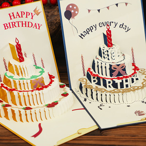 Tarjetas musicales de cumpleaños con luz y música Blowable 3D Birthday Popup Cards para hombres o mujeres Play Hit Song HAPPY Birthday - Product Image 4
