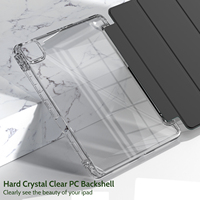 Usine En Gros De Luxe En Cuir Pu Transparent Haute Clair Acrylique Tablette Coque Arrière Housse pour 2024 Ipad Pro 11