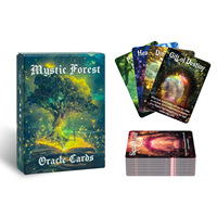 50 cartes de jeu de tarot avec design Dieu de la Forêt pour divertissement interactif en soirée, en papier, emballage en boîte couleur