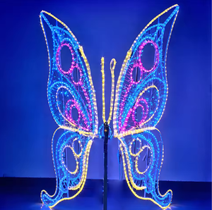 Luminous Butterfly Wedding Aisle <b>Lights</b>, Metal Iron Stage Decoration Props for <b>Party</b> Event Scene - Product Image 4