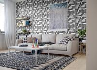 Papier Peint Géométrique 3D Auto-Adhésif UDK pour Décoration Intérieure en PVC Imperméable