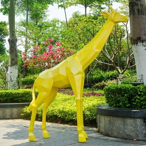 <span class=keywords><strong>Sculpture</strong></span> en fibre de verre de grande taille de girafe, célébrité d'Internet, personnalisée, pour les parcs et les sites pittoresques, ornement de <span class=keywords><strong>sculpture</strong></span> en résine - Product Image 2