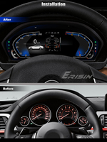 Erisin ES4803B Nouveau tableau de bord LCD numérique pour voiture 12,3'' 1920x720HD pour Série 3 F30/F31 Série 3 GT-F34 Série 4