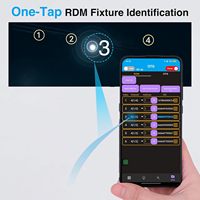 Contrôleur USB DMX/RDM PKnight avec prise en charge LED pour la configuration des adresses DMX et le contrôle par application mobile, indice de protection IP65, compatible Android uniquement