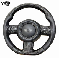 Personnalisé pour BMW Mini Volant forgé en cuir noir et fibre de carbone avec caractéristiques LED