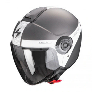 Casco Jet Scorpion Exo City II Bianco Nero M in Policarbonato per Moto - Product Image 1