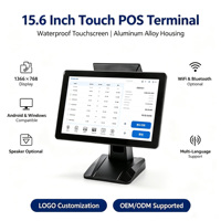 Pantalla táctil de 15,6 pulgadas Sistema POS todo en uno Caja registradora Máquina POS Fabricación Hardware Terminal POS para restaurante