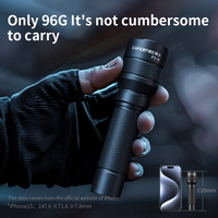 Lampe torche EDC tendance, mini lampe torche en alliage d'aluminium, rechargeable par USB, étanche, LED, zoom, compacte, faisceau de 200-300 m, camping