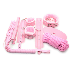 BDSM Bondage PU Leather Fetish Kit Restricciones Slave Sex Toy Bondage para parejas - Product Image 3