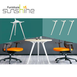 कारखाने एल्यूमीनियम फर्नीचर टेबल पैर आधुनिक डिजाइन 4 सीट कार्यालय कार्य केंद्र कार्यालय डेस्क फ्रेम - Product Image 2