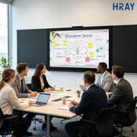 Pizarra Interactiva Inteligente HRAY de 86 Pulgadas con Múltiples Puertos y Cámara Opcional para Enseñanza Escolar, Oficina, Conferencias, Compatible con OEM y ODM