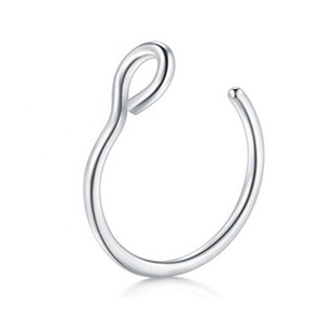 Hot Sale None Piercing Stainless Steel Faux Septum Nose <strong>Rings</strong> for Women Men <strong>Fake</strong> Fish Hook Nose <strong>Ring</strong> - Product Image 5