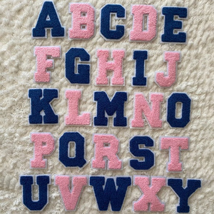 Patch en chenille motif cœur de patte, design de logo personnalisé, thermocollant, brodé, pour serviette, lettres autocollantes à presser à chaud, patchs en chenille - Product Image 4