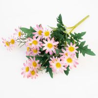 7 Tangkai Bunga Daisy Plastik Buatan Kecil, Buket Mini Reguler untuk Dekorasi Pernikahan, Rumah, Alat Peraga Fotografi, Bunga Palsu, Warna Dapat Disesuaikan