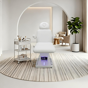 <span class=keywords><strong>Table</strong></span> <span class=keywords><strong>de</strong></span> massage électrique moderne à 3 moteurs avec commande au pied, mobilier <span class=keywords><strong>de</strong></span> salon <span class=keywords><strong>de</strong></span> haute qualité, entièrement blanche, pour soins du visage et spa - Product Image 2