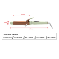 Baguette de bigoudi électrique professionnelle CE ROHS en titane à long baril avec affichage de la température LCD