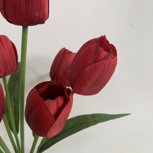 <span class=keywords><strong>EL</strong></span>-01 - Ramo de Tulipanes Artificiales de 9 Cabezas Hechos a Mano de Alta Calidad al por Mayor para Embellecimiento y Decoración - Product Image 3