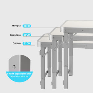 <span class=keywords><strong>Table</strong></span> pliante de jardin bon marché pour le camping en plein air <span class=keywords><strong>Table</strong></span> pliante légère en aluminium avec chaises et trou de parapluie - Product Image 4