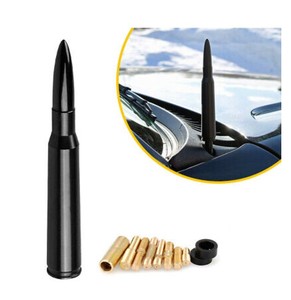Antenna a Proiettile in Alluminio NERO 50 <span class=keywords><strong>CAL</strong></span> 30 Ohm Modello JXOP023 per CHEVROLET SILVERADO 1500/2500/3500/GMC SIERRA - Product Image 1