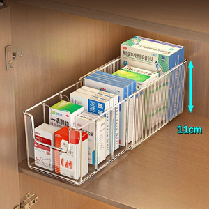 Caja de Almacenamiento de Medicamentos para Armario del Hogar, Botiquín de Emergencia, Organizador de Medicamentos con Compartimentos, Estante Retráctil para Almacenamiento de Medicamentos - Product Image 3
