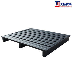 Pallet in acciaio 1000x1000x125mm entrata forcella a due vie completamente impilata 1.5 tonnellate di capacità di carico durevole Pallet in metallo ISO Standard - Product Image 2