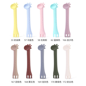 Cuchara mordedor de silicona para bebés de 146 mm, para bebés de 0 a 12 meses, utensilio de alimentación sin BPA con mango - Product Image 5