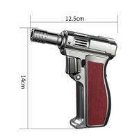 Forte Flamme Haute Température Moderne En Alliage De Zinc Torche Cool Unique Briquet Nouveauté Rechargeable Butane Briquets Serrure De Sécurité Logo