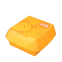 Boîte colorée d'emballage en carton de nourriture de hamburger de fast-food jetable écologique imprimé personnalisé