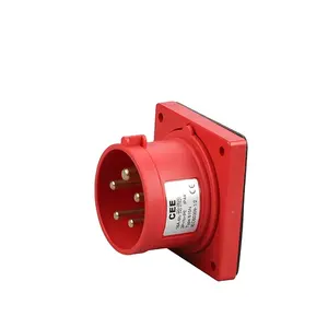 high quality and safety CEE Ip44 5P 32A 380V plug red and White for industrial