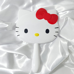 Wholesale Cute 3D <strong>Hello</strong> <strong>Kitty</strong> Handheld Makeup Mirror Kawaii Cartoon Portable Vanity Mirror for Girls Women Gift - Product Image 5